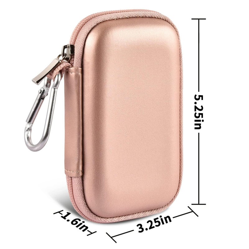 GWCASE حافظة صلبة متوافقة مع SanDisk Extreme PRO 500GB 1TB 2TB 4TB SSD خارجي محمول. حاملة سفر لمحرك الحالة الصلبة Crucial X8 (صندوق فقط) - وردي ذهبي - Image 4